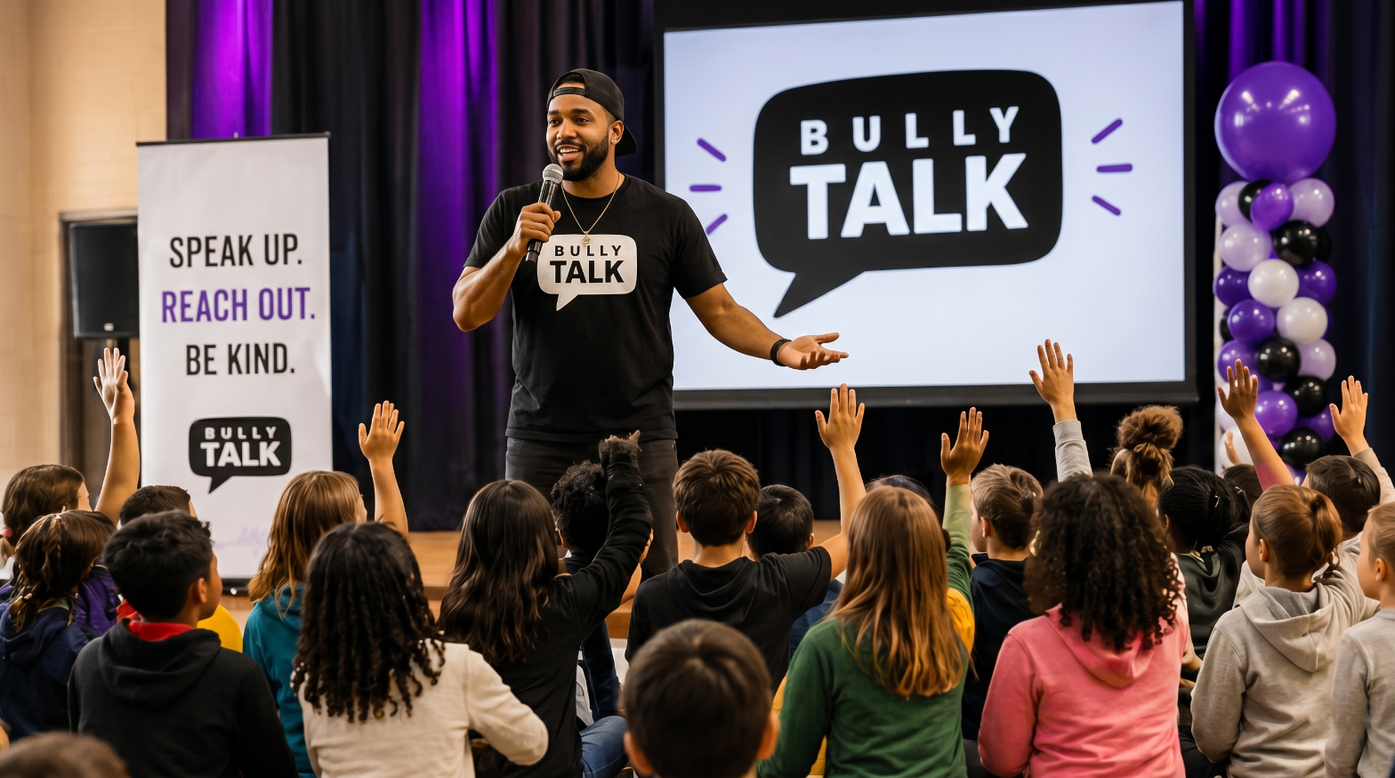 Bully Talk speaker engaging with youth